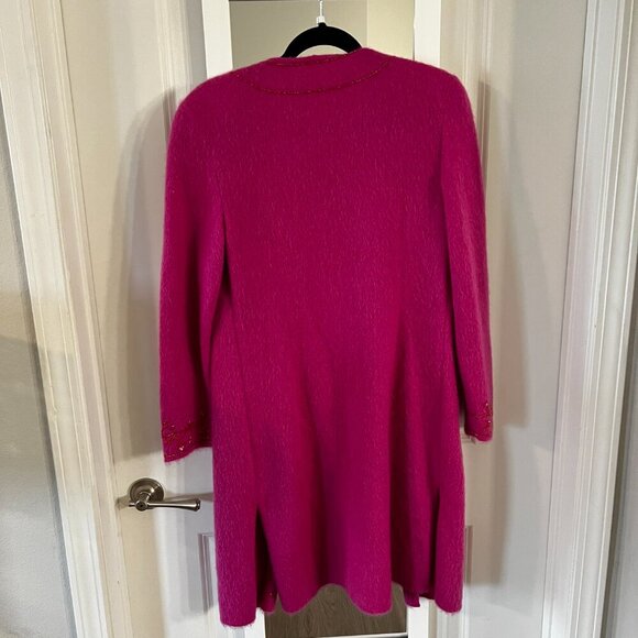 Escada Mohair Cardigan Sweater Size 38 Color Pink - Picture 6 of 6
